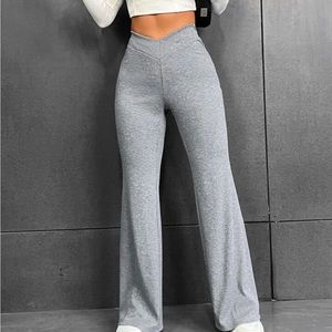 NWT SHEIN EZwear V Waist Flare Pant